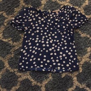 Navy Blue Polka Dot Shirt